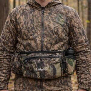 Cabela's Woodland Camo Fanny Pack with Strap Aross The Back
